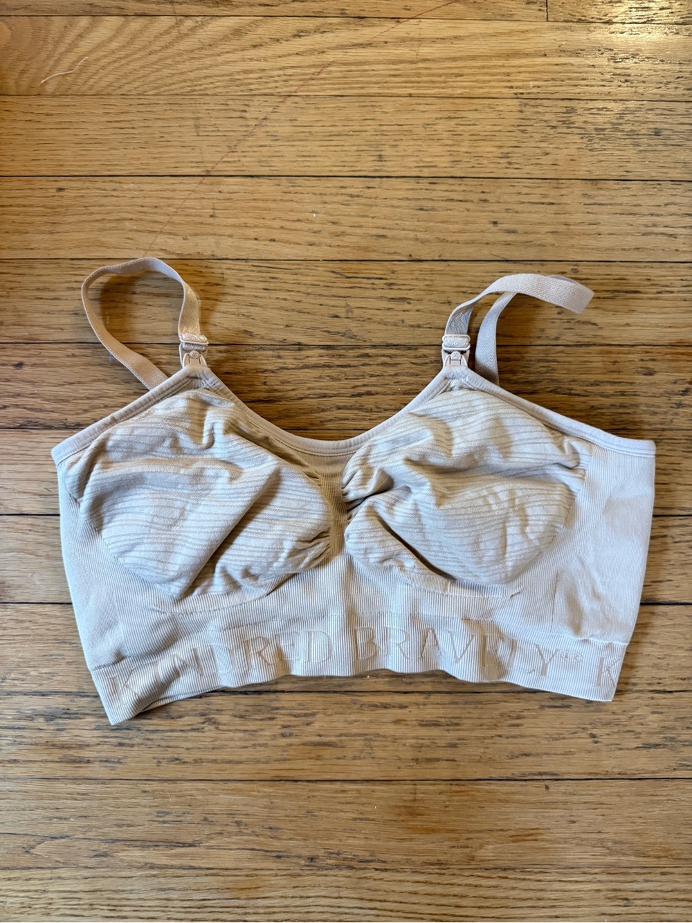Kindred Bravely Beige Seamless Nursing Bra with Clip-Down Straps